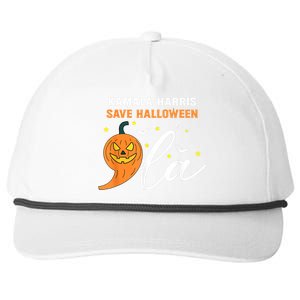 Comma La Pumpkin Kamala Harris Save Halloween 2024 Snapback Five-Panel Rope Hat