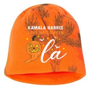 Comma La Pumpkin Kamala Harris Save Halloween 2024 Kati - Camo Knit Beanie