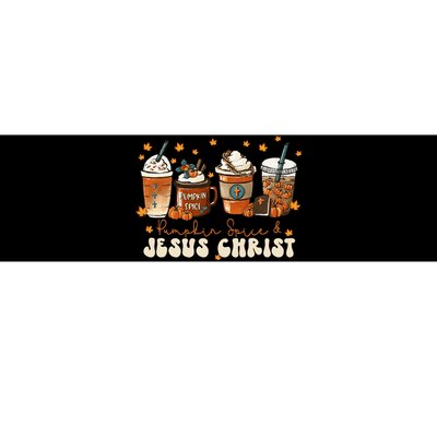 Coffee Latte Pumpkin Spice Jesus Christ Thanksgiving Fall Bumper Sticker