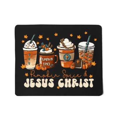 Coffee Latte Pumpkin Spice Jesus Christ Thanksgiving Fall Mousepad