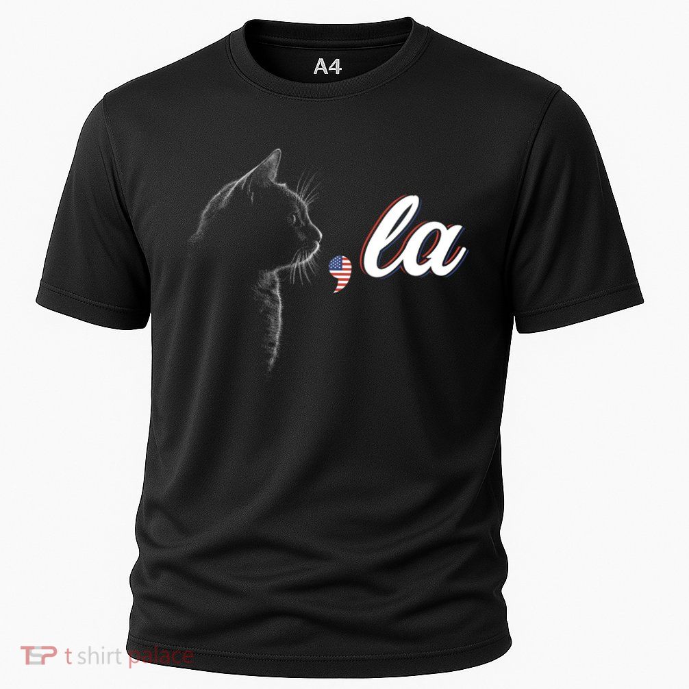 Comma La Patriot Cat Lover For Harris Walz 2024 Cool Gift Performance Shirt