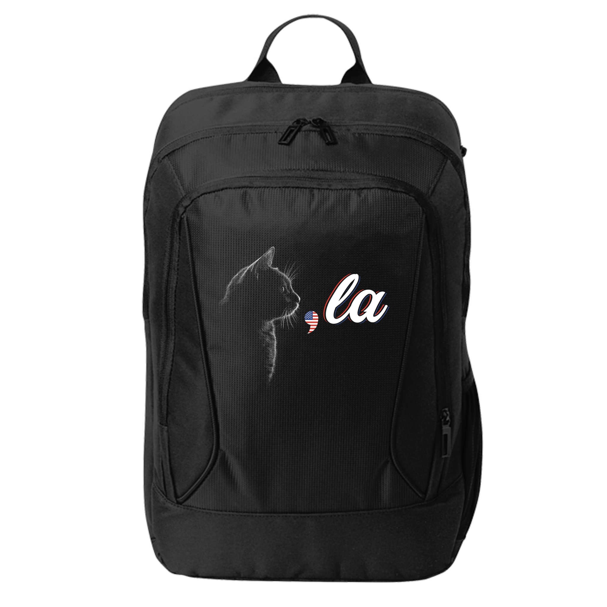 Comma La Patriot Cat Lover For Harris Walz 2024 Cool Gift City Backpack