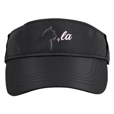 Comma La Patriot Cat Lover For Harris Walz 2024 Cool Gift Adult Drive Performance Visor
