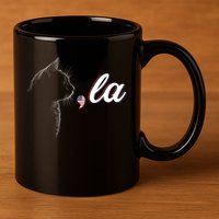 Comma La Patriot Cat Lover For Harris Walz 2024 Cool Gift 11oz C Handle Ceramic Mug