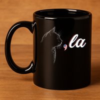 Comma La Patriot Cat Lover For Harris Walz 2024 Cool Gift 11oz C Handle Ceramic Mug