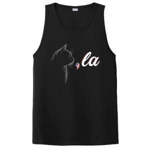 Comma La Patriot Cat Lover For Harris Walz 2024 Cool Gift PosiCharge Competitor Tank