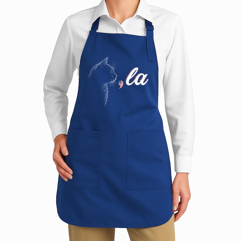 Comma La Patriot Cat Lover For Harris Walz 2024 Cool Gift Apron
