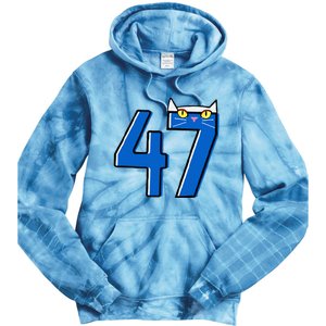 Cat Lettering Positive Funny Cat 47 Kalama Harris 2024 Tie Dye Hoodie