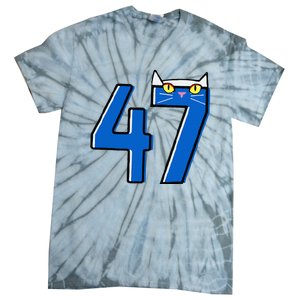 Cat Lettering Positive Funny Cat 47 Kalama Harris 2024 Tie-Dye T-Shirt