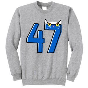 Cat Lettering Positive Funny Cat 47 Kalama Harris 2024 Tall Sweatshirt