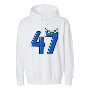 Cat Lettering Positive Funny Cat 47 Kalama Harris 2024 Garment-Dyed Fleece Hoodie