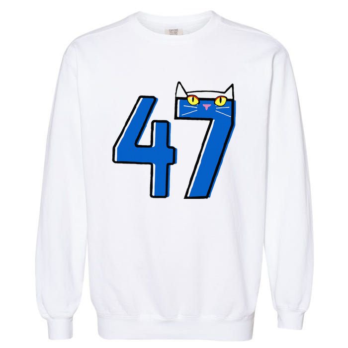 Cat Lettering Positive Funny Cat 47 Kalama Harris 2024 Garment-Dyed Sweatshirt