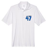 Cat Lettering Positive Funny Cat 47 Kalama Harris 2024 Men's Origin Performance Pique Polo