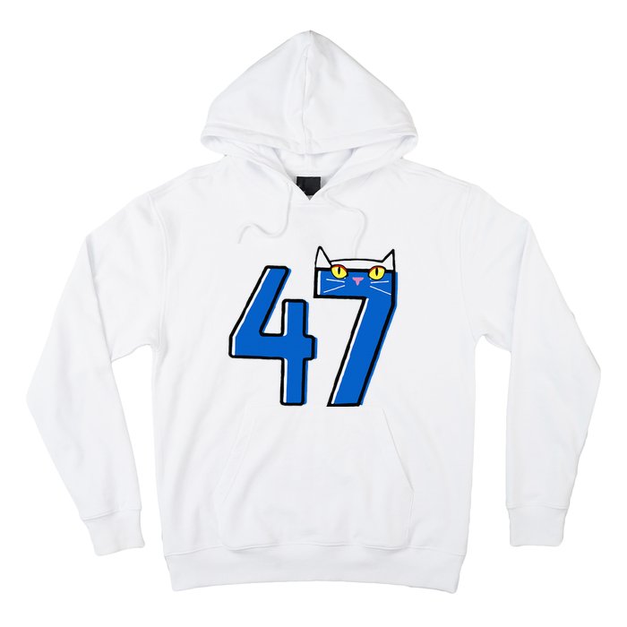 Cat Lettering Positive Funny Cat 47 Kalama Harris 2024 Hoodie