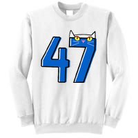 Cat Lettering Positive Funny Cat 47 Kalama Harris 2024 Sweatshirt