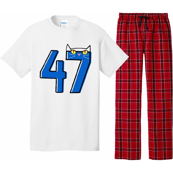 Cat Lettering Positive Funny Cat 47 Kalama Harris 2024 Pajama Set