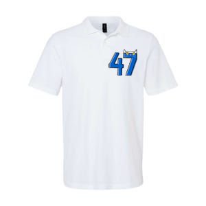 Cat Lettering Positive Funny Cat 47 Kalama Harris 2024 Softstyle Adult Sport Polo