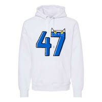 Cat Lettering Positive Funny Cat 47 Kalama Harris 2024 Premium Hoodie