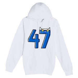 Cat Lettering Positive Funny Cat 47 Kalama Harris 2024 Premium Pullover Hoodie