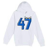 Cat Lettering Positive Funny Cat 47 Kalama Harris 2024 Premium Pullover Hoodie