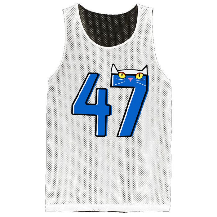 Cat Lettering Positive Funny Cat 47 Kalama Harris 2024 Mesh Reversible Basketball Jersey Tank