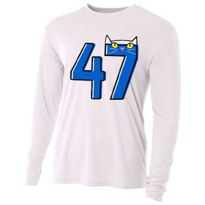 Cat Lettering Positive Funny Cat 47 Kalama Harris 2024 Cooling Performance Long Sleeve Crew