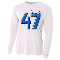 Cat Lettering Positive Funny Cat 47 Kalama Harris 2024 Cooling Performance Long Sleeve Crew