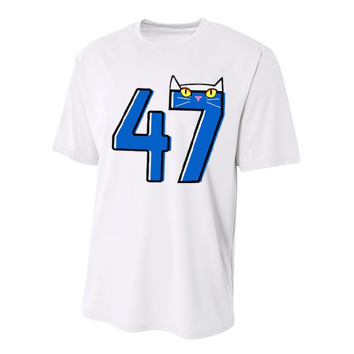 Cat Lettering Positive Funny Cat 47 Kalama Harris 2024 Performance Sprint T-Shirt