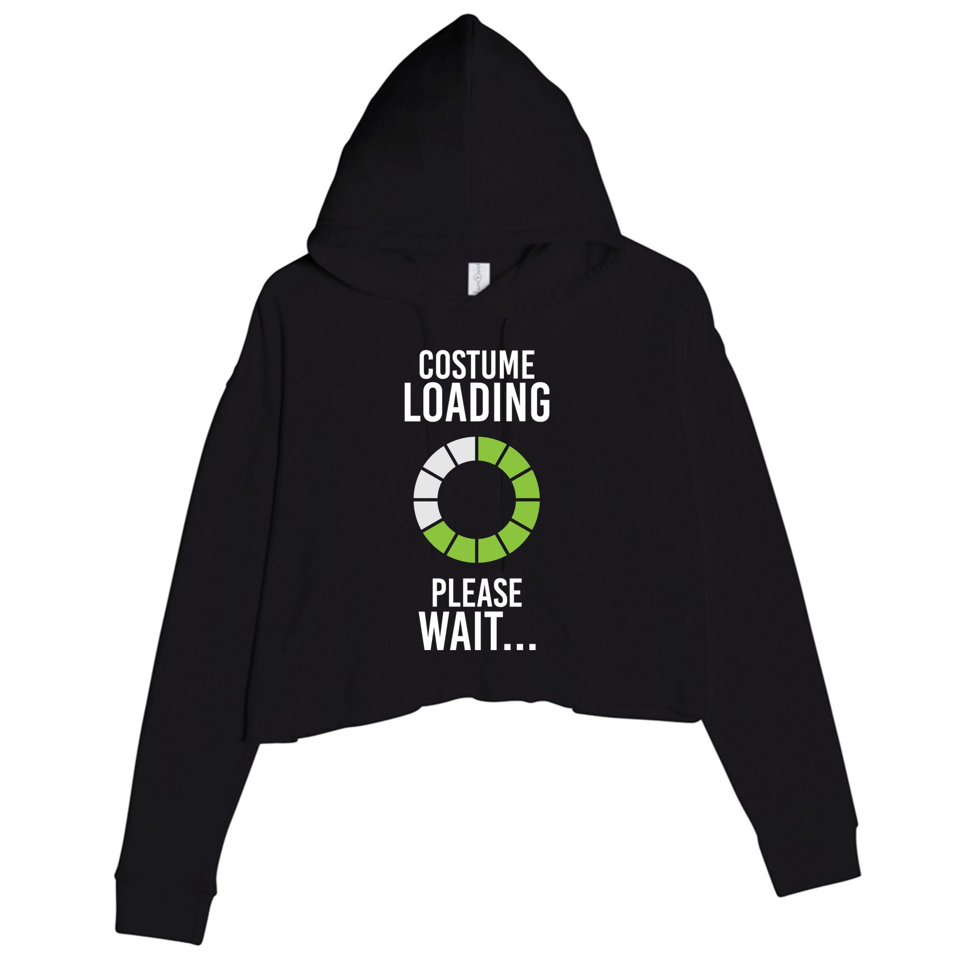 Costume Loading Crop Fleece Hoodie