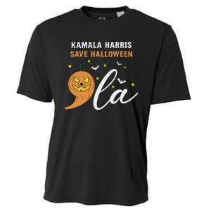 Comma + La Pumpkin Kamala Harris Save Halloween 2024 Cooling Performance Crew T-Shirt