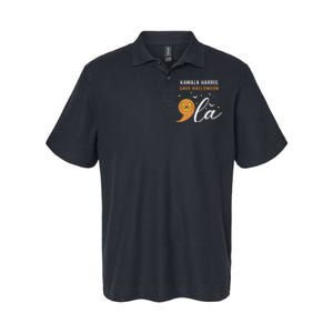 Comma + La Pumpkin Kamala Harris Save Halloween 2024 Softstyle Adult Sport Polo