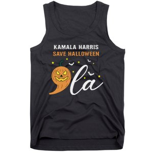 Comma + La Pumpkin Kamala Harris Save Halloween 2024 Tank Top