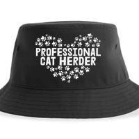 Cat Lover Professional Cat Herder Cat Day Sustainable Bucket Hat