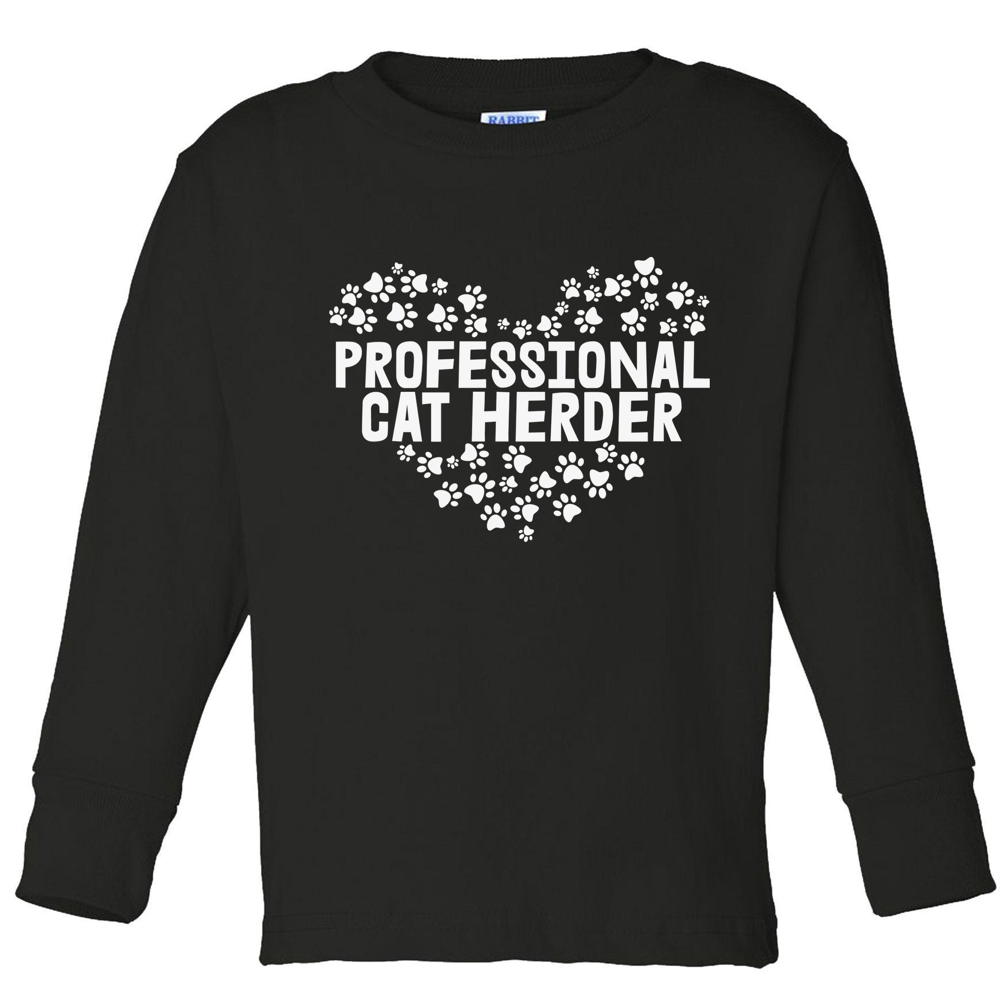 Cat Lover Professional Cat Herder Cat Day Toddler Long Sleeve Shirt