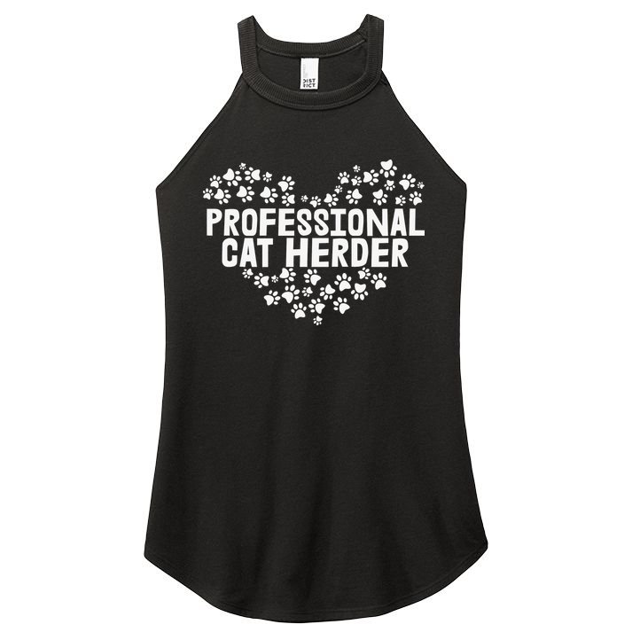 Cat Lover Professional Cat Herder Cat Day Women's Perfect Tri Rocker Tank