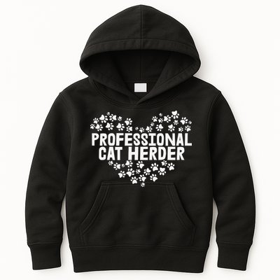 Cat Lover Professional Cat Herder Cat Day Kids Hoodie