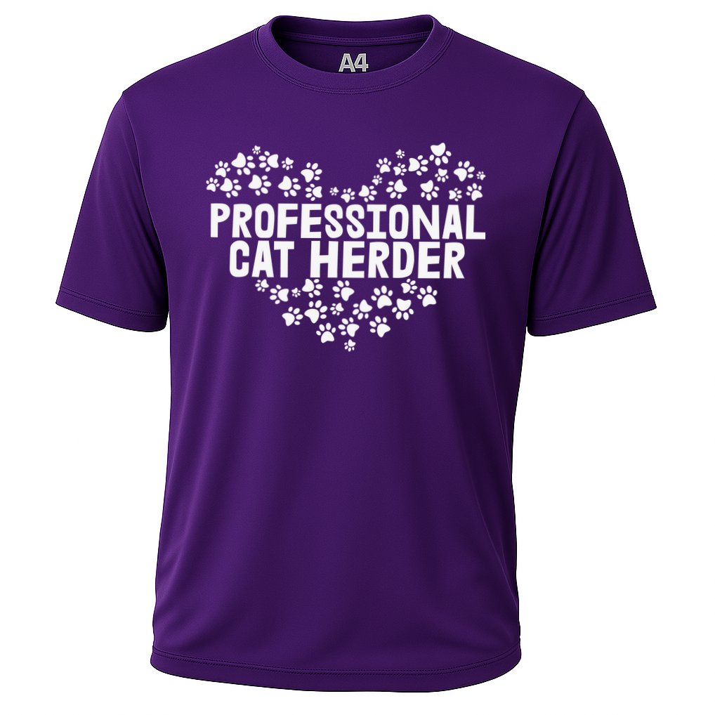 Cat Lover Professional Cat Herder Cat Day Cooling Performance Crew T-Shirt