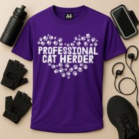 Cat Lover Professional Cat Herder Cat Day Cooling Performance Crew T-Shirt