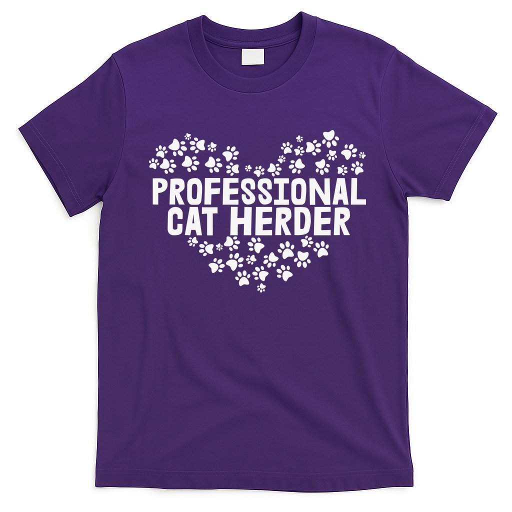 Cat Lover Professional Cat Herder Cat Day T-Shirt