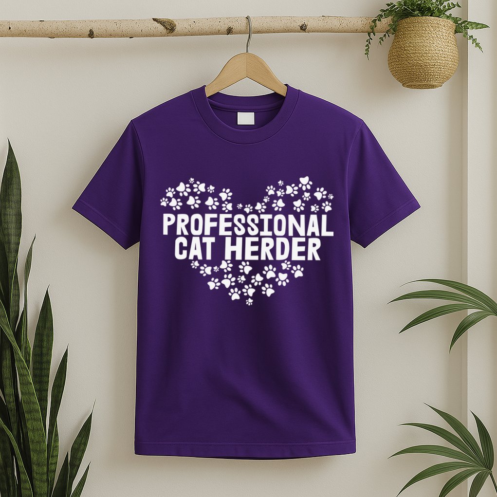 Cat Lover Professional Cat Herder Cat Day T-Shirt