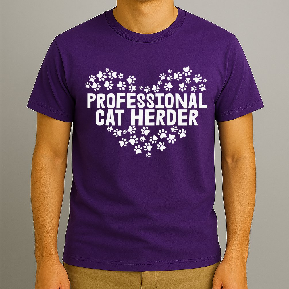 Cat Lover Professional Cat Herder Cat Day T-Shirt
