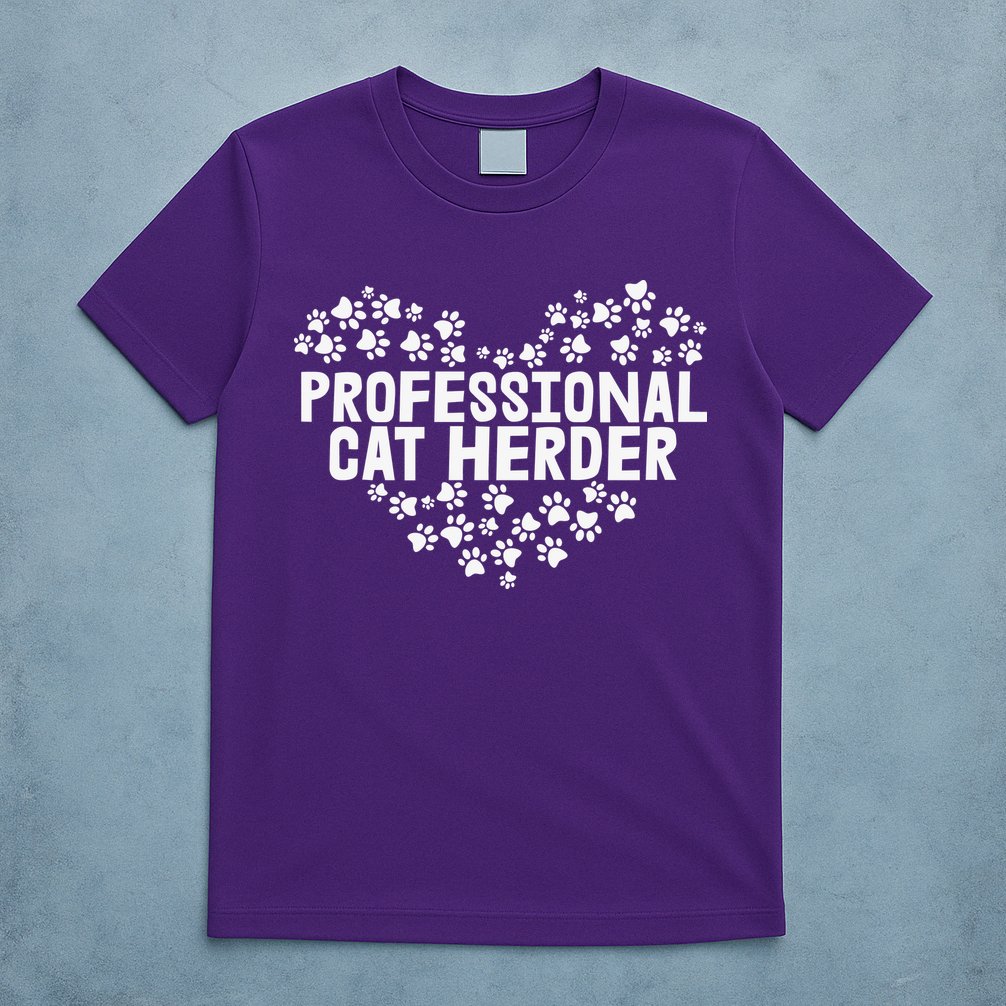 Cat Lover Professional Cat Herder Cat Day T-Shirt