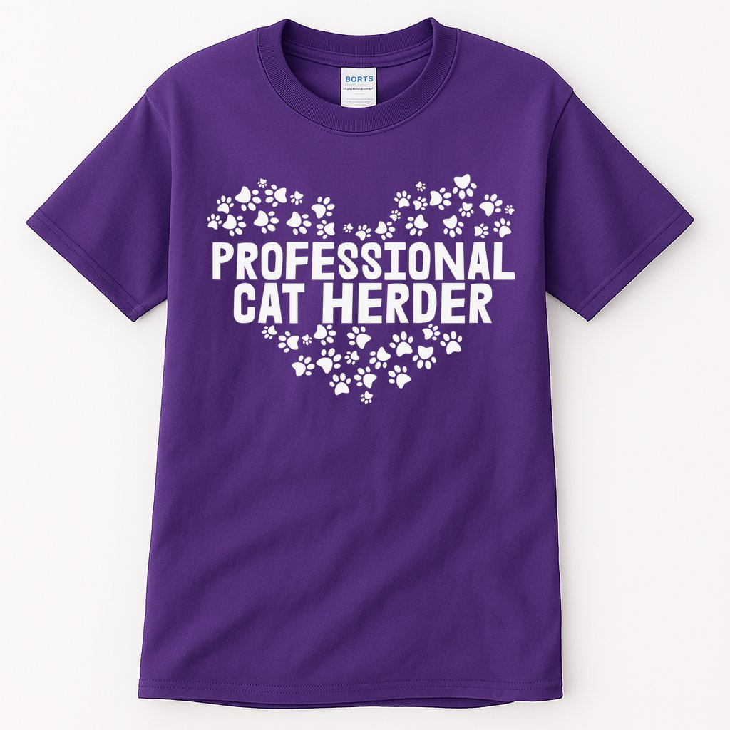 Cat Lover Professional Cat Herder Cat Day Tall T-Shirt