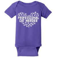 Cat Lover Professional Cat Herder Cat Day Baby Bodysuit