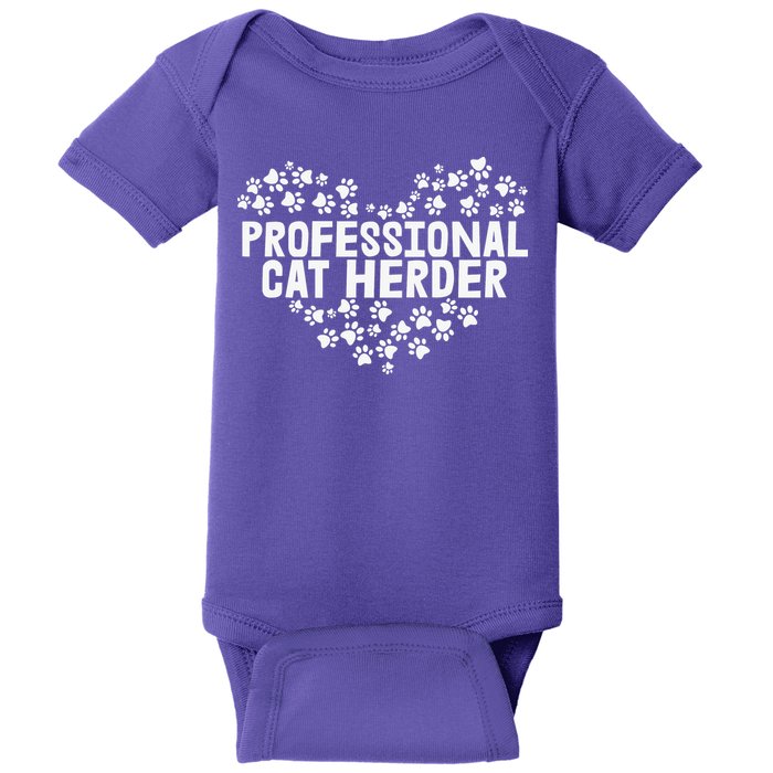 Cat Lover Professional Cat Herder Cat Day Baby Bodysuit