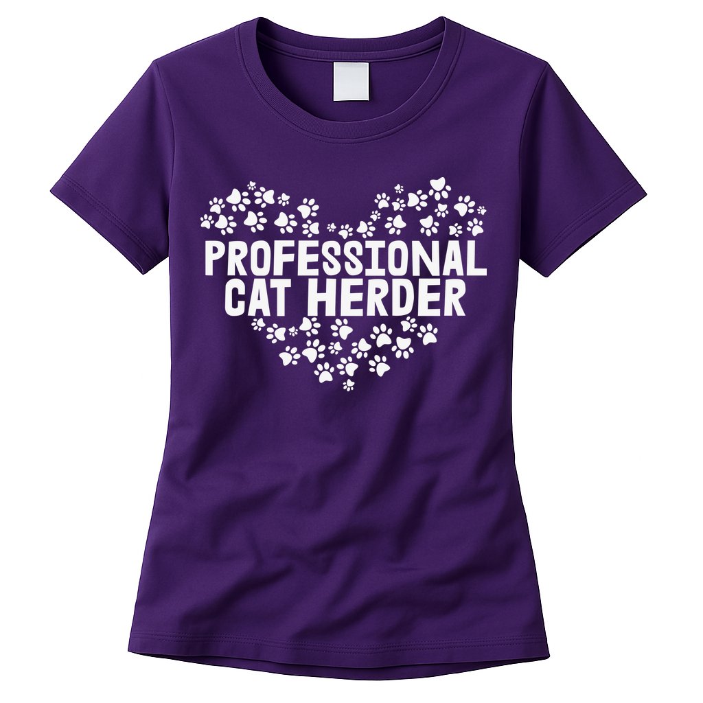 Cat Lover Professional Cat Herder Cat Day Womens T-Shirt