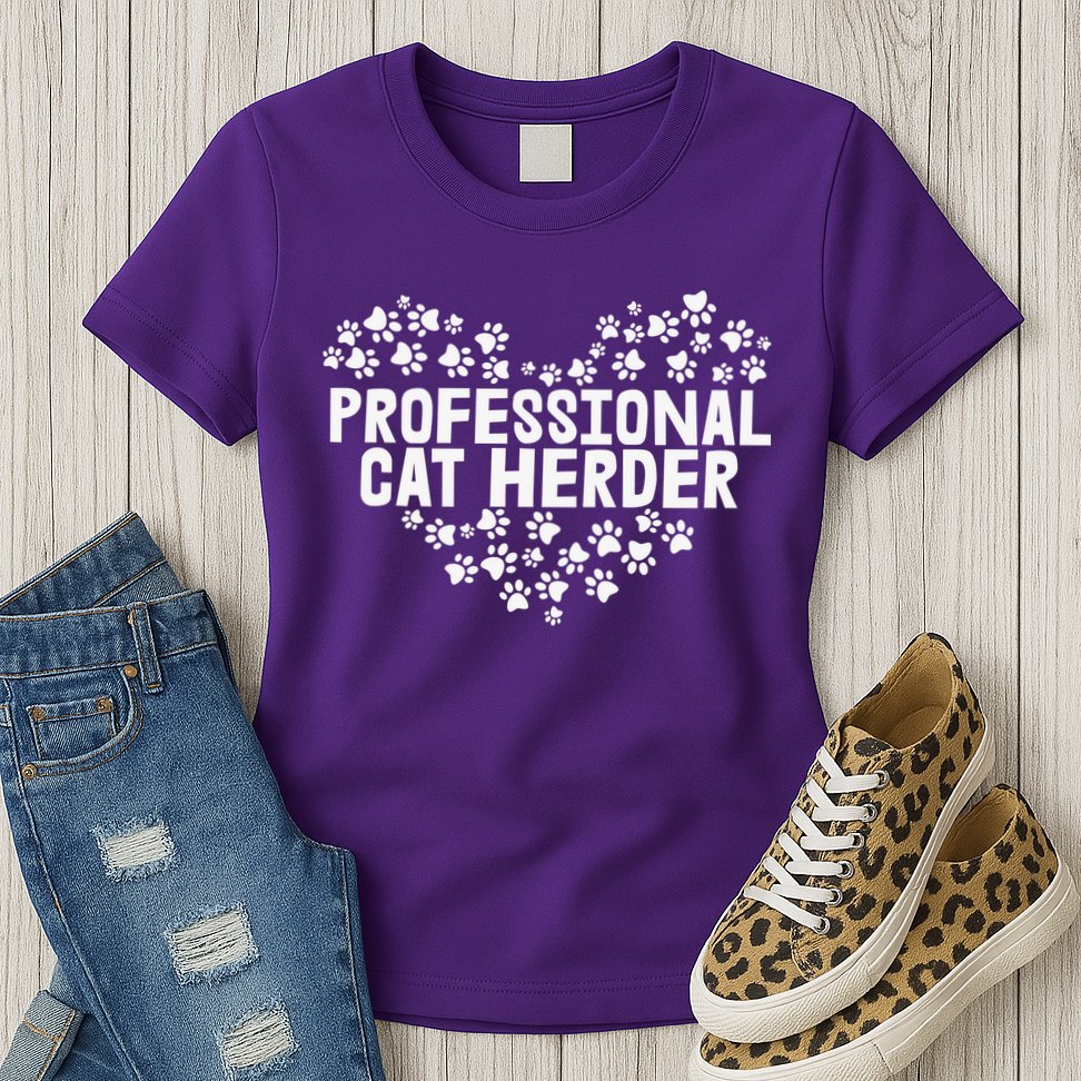 Cat Lover Professional Cat Herder Cat Day Womens T-Shirt