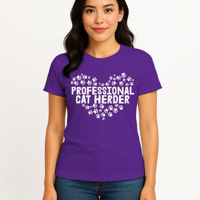 Cat Lover Professional Cat Herder Cat Day Womens T-Shirt