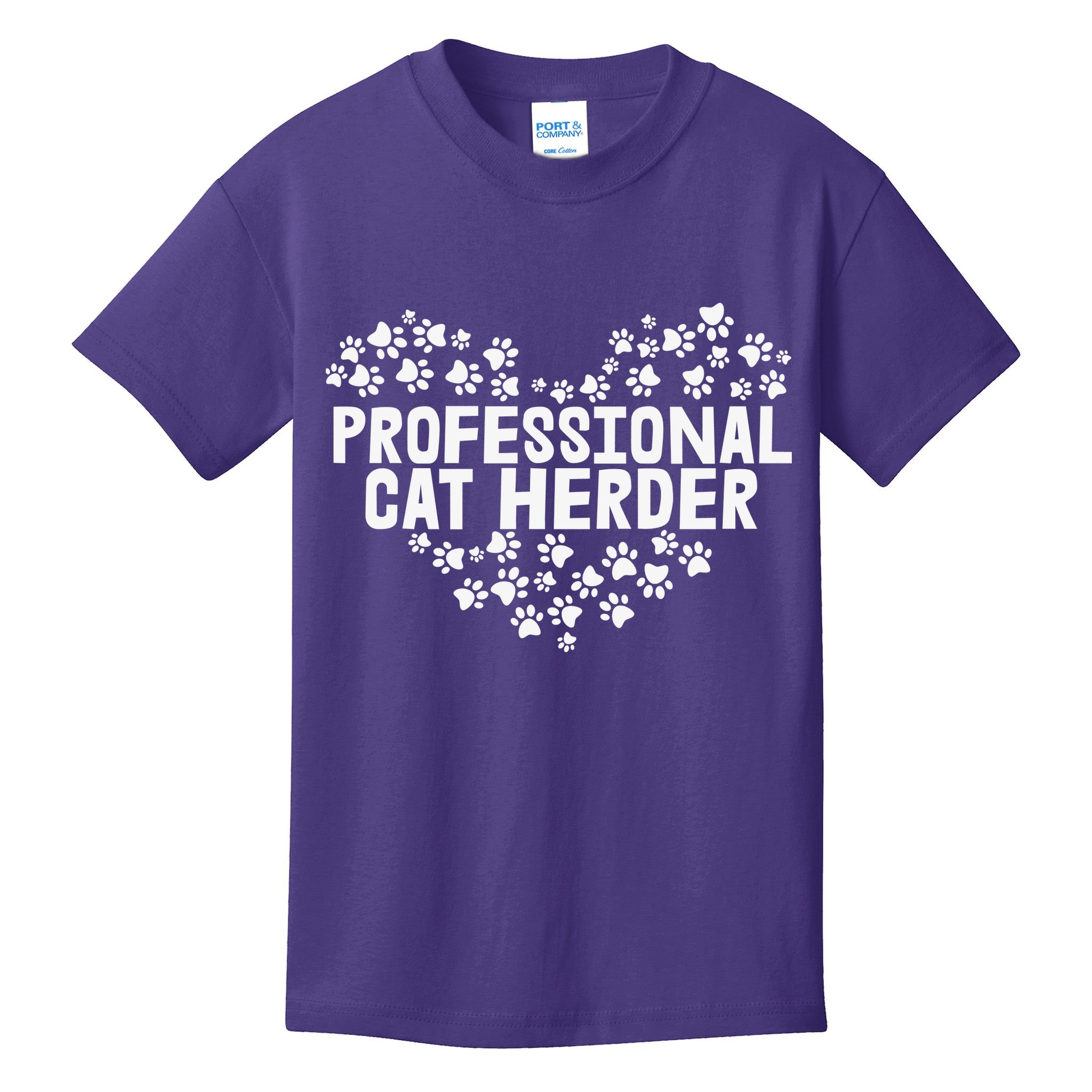 Cat Lover Professional Cat Herder Cat Day Kids T-Shirt