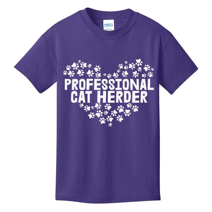 Cat Lover Professional Cat Herder Cat Day Kids T-Shirt